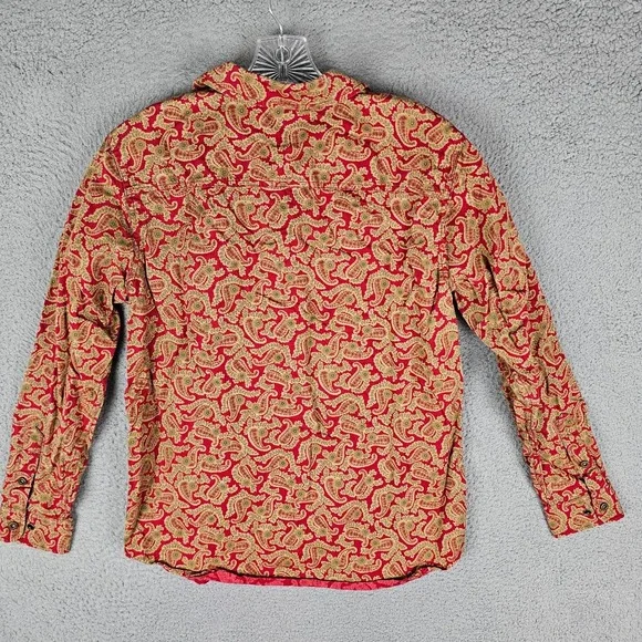 Lauren Ralph Lauren Denim Style Shirt Womens Medium Multi Paisley Snap Button-Up - Picture 2 of 8